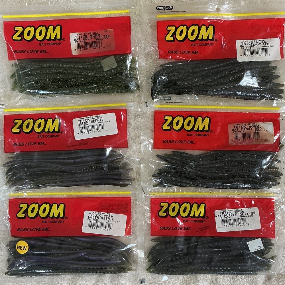 Zoom Bait Company Assorted TRICK WORMS